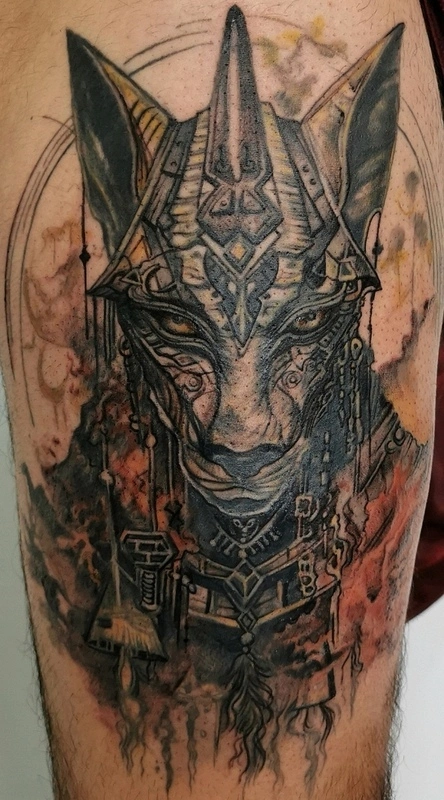 Tatouage Anubis dieu égyptien - Espascenic