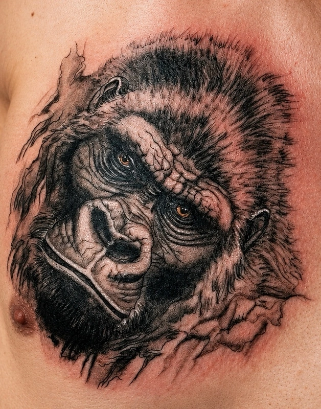 Tatouage gorille - Espascenic