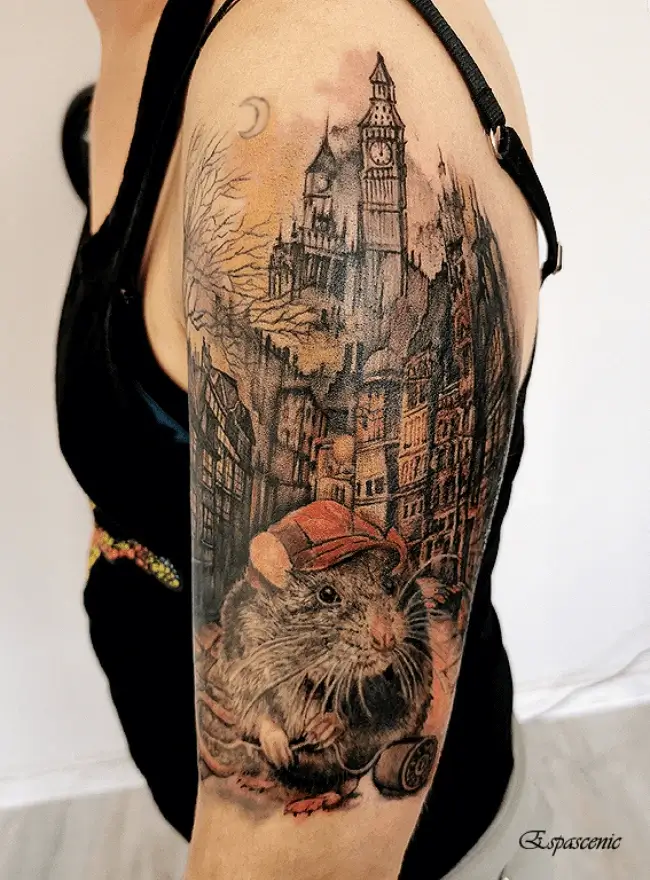 Tatouage Rat de ville - Espascenic